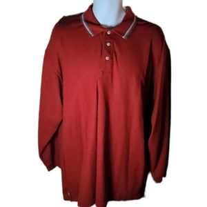 Greg Norman mens long sleeve polo size large